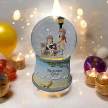 Neyşeligül Işıklı ve Müzikli Büyük Boy Kar Küresi - Sevgiliye Özel Romantik Tasarımla