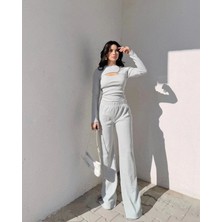 SHC4200 Pencereli Detaylı Alt Üst Takım Gri