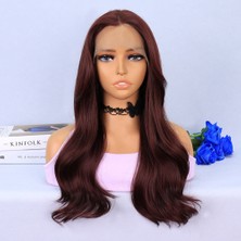 SHC4200 Kızıl Kahve Hafif Dalgalı Tül Peruk