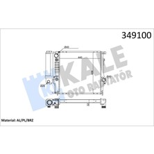 Kale 349100 - Motor Su Radyatoru Bmw M40 E30 M50 M52 E36 Otomatık Sanz.