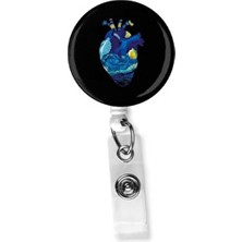 Stormistoretr Kalp Yıldızlı Geceler Damla Baskı Yoyo Yaka Kartlığı Yoyo Kartlık