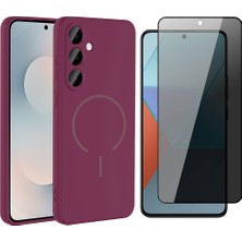 Vendas Samsung Galaxy A36 Kılıf M-Safe Şarj Özellikli Zore Meta Kapak + Hayalet Ekran Koruyucu
