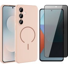 Vendas Samsung Galaxy A36 Kılıf M-Safe Şarj Özellikli Zore Meta Kapak + Hayalet Ekran Koruyucu