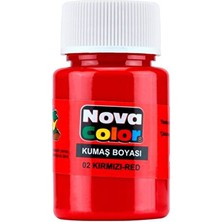 Modellino Nova Color Kırmızı Kumaş Boyası 30ML Renk Seçenekli Tek Şişe Özellikli