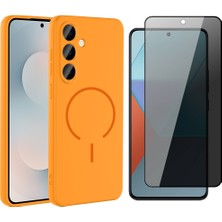 Vendas Samsung Galaxy A36 Kılıf M-Safe Şarj Özellikli Zore Meta Kapak + Hayalet Ekran Koruyucu