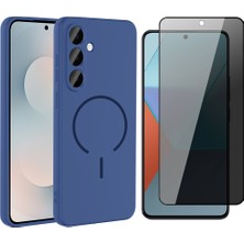 Vendas Samsung Galaxy A36 Kılıf M-Safe Şarj Özellikli Zore Meta Kapak + Hayalet Ekran Koruyucu
