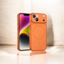 Teknolojivadim iPhone 13 iPhone 17 Görünümlü Dönüştürücü Kılıf – Yeni Nesil Kamera Tasarımlı Turuncu