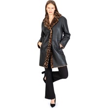 Paolo Framinco PF-010 Gerçek Kuzu Derisi Bayan Uzun Kürk Deri Kaban