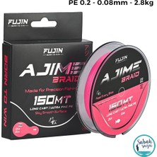 Fujin Ajime Braid 4x Ip Misina Pe 0.2 0.08MM 2.8kg 150MT Pink