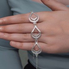 Gumush Gümüş Ay Dansı Telkari Kadın Bileklik