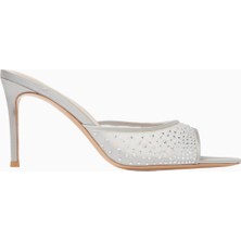 Nass Ariana 90 Kristal Taşlı, Saten Detaylı File El Yapımı Şık ve Zarif Mule