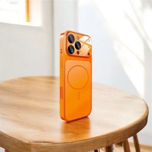 Teknolojivadim iPhone 15 Pro Max iPhone 17 Pro Max Görünümlü Turuncu Dönüştürücü Kılıf – Premium Kamera Tasarımlı