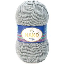 Nako Vega 5 Adet 195 Açık Gri Melanj Renkel Örgü Ipliği