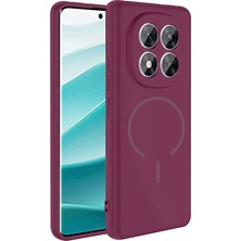 Redmi Note 14 Pro 5g Kılıf M-Safe Şarj Özellikli Zore Meta Kapak - Mürdüm