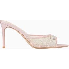 Nass Ariana 90 Kristal Taşlı, Saten Detaylı File El Yapımı Şık ve Zarif Mule