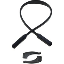 Optic Plus Silikon Kaydırmaz Kulak Kilidi ve Çocuk Gözlük Askısı / Ipi Siyah