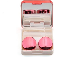 Optic Plus Aynalı Lens Vantuzlu ve Cımbızlı Lens Kutusu Seti Kırmızı