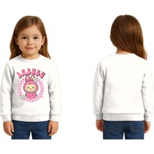 Sedirli Unisex Labubu Baskılı Çocuk Swaetshirt 3 Iplik Şardonlu