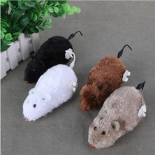 Kurmalı Kedi Eğitim Oyuncağı Tüylü Peluş Fare Yakalama Interaktif Sevimli Eğlenceli Oyuncak