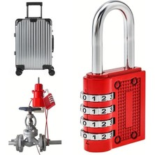 Olinea PM-24698 Asma Güvenlik Kilidi Bavul Dolap Kilit 4 Basamaklı Haneli