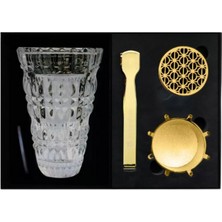 TOUCH OF OUD Crystal Oud Burner Set Kristal Buhurdan, Stand ve Maşa Seti