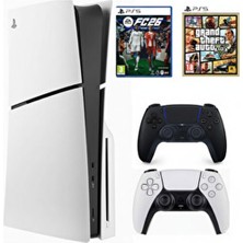 Sony Playstation 5 Slim CD CFI-2116 En Yeni Versiyon +2.dualsense Siyah FC26 + Gta5 (Ithalatçı Gaarntili)
