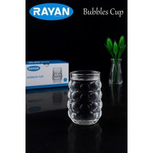 Rivorn Rayan 6'lı Kahve Yanı Bubbles Cup Seti | Şık ve Modern Cam Sunum Bardakları