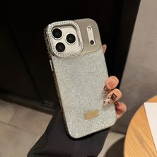 KumOziShop iPhone 16 Plus Uyumlu Kamera Standlı Taşlı Premium Kılıf