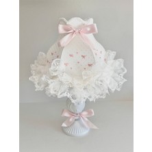 Luluavizem Patentli Elde Yıkanabilir El Işlemesi Kurdele Detaylı Ekru Puantiyeli Bebek Çocuk Genç Odası Aksesuar Abajur