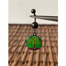 Aida Jewelss 316 L Cerrahi Çelik Göbek Piercingi Hayat Ağacı Göbek Piercingi