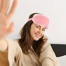 Moresun Yumuşak Peluş Pembe Uyku Bandı