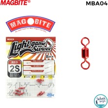 Magbite Light Game Swivel Fırdöndü Kırmızı #2s (8 Adet)