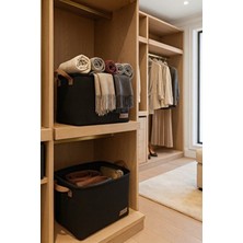 PH Prendi Home 2`li Büyük Boy Dolap Içi Çamaşır Çocuk Odası Oyuncak Düzenleyici Katlanır Saklama Sepeti