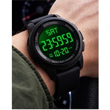 Skmei 1257 Erkek Kol Saati LED Işıklı Silikon Kasa Silikon Kordon