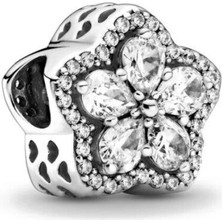 Kumi Bileklik ve Kolye İçin Işıltılı Kar Tanesi Pave Charm