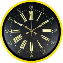 Pazarcan Zentime 36 cm Sarı Dekoratif Duvar Saati