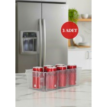 Okyanus Home 3 Adet Kapaksız Midi Buzdolabı Organizeri ve Saklama Kabı 3250ML