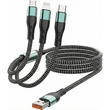 Go-Des Go Des GD-UC829 3in1 Lightning – Type-C – Micro Hızlı Şarj Kablosu 1m Siyah
