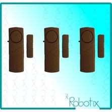 Robotix RB-4444K-3 Kahverengi Kapı Pencere Alarmı 3 adet