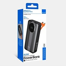 Acl PW-107 - 22.5W 20.000MAH Şarjlı Dahili Kablolu LCD Göstergeli Powerbank