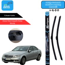 Mercedes C-Class W204  Uyumlu 2008>2013 Martigues Araca Özel Ön Silecek Takımı 600-600MM