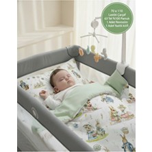 Halzey Bebek Nevresim Takımı Tavşan Desenli, Lastikli Çarşaf ve Yastık Kılıfı 63 Tel %100 Pamuk