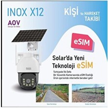 İnox Dijital INOX-X12 4g Aov E-Simli Black Light Gece Renkli Solar Kamera
