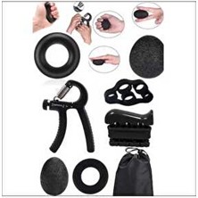 Vi Caro 5li El ve Parmak Güçlendirici Set Ayarlanabilir El Yayı Stres Topu Fitness El Egzersizi Kavrama Gücü