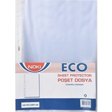 Mahi Max Delikli Şeffaf Poşet Noki Eco A4 Föy Dosya - 1 Paket (100 Adet)