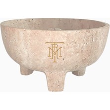 Montroi Katori Traverten Tütsülük, Lüks El Yapımı Doğal Taş Aksesuar