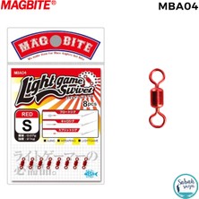 Magbite Light Game Swivel Fırdöndü Kırmızı #s (8 Adet)