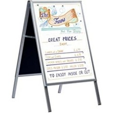 Projeneon B1 70X100CM Alüminyum Çift Taraflı Kaldırım Reklam Poster A Pano