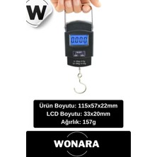 Wonara Deluxe Dijital LCD Ekranlı Taşınabilir Bagaj Tartısı Seyahat Için Çok Amaçlı Bavul Ağırlık Ölçer