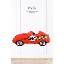 Pekshop Kırmızı Retro Yarış Arabası Folyo Balon Büyük 110CM 9405